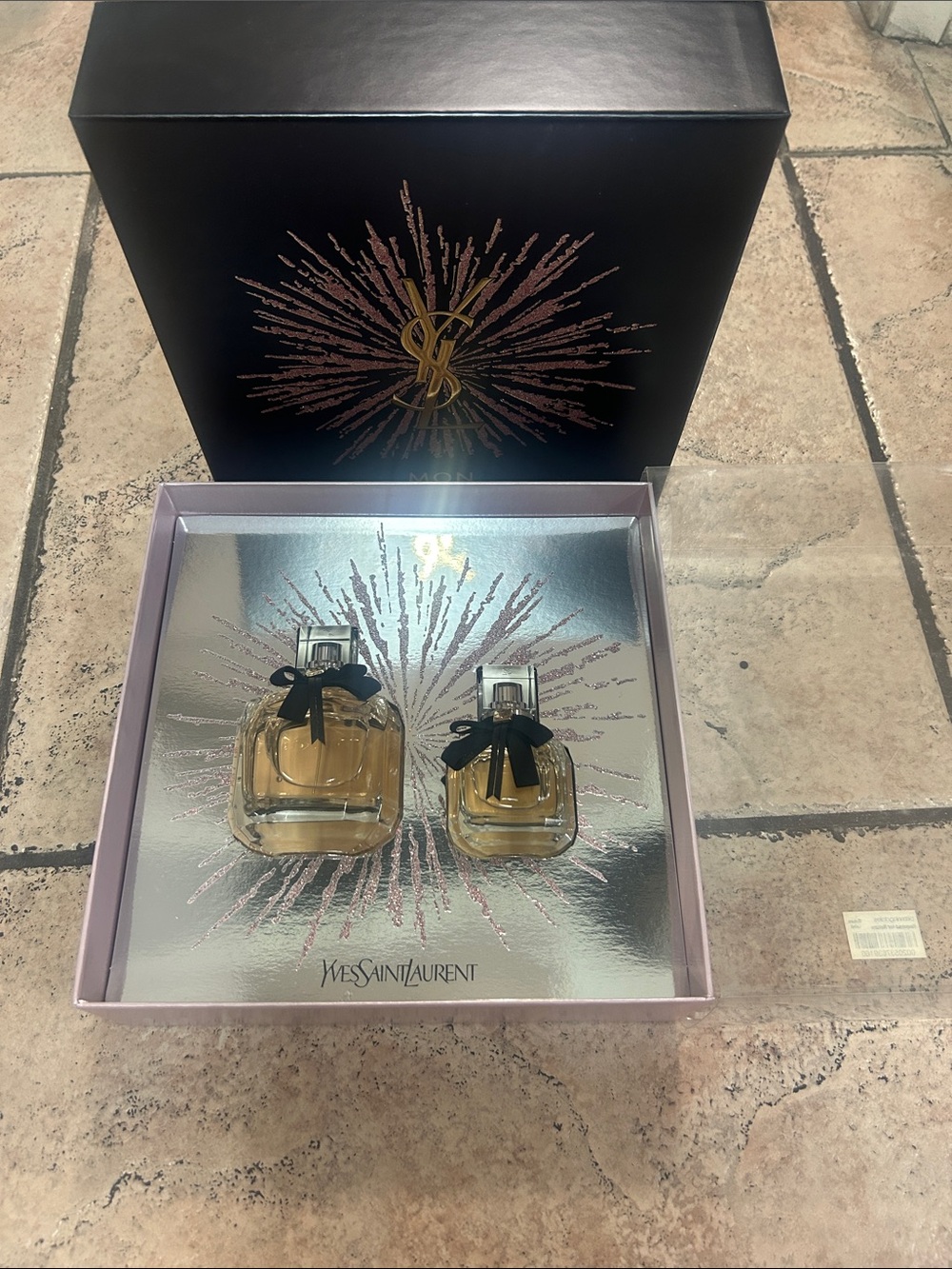Yves Saint Laurent Mon Paris Perfume Gift Set - Gold Bottles New